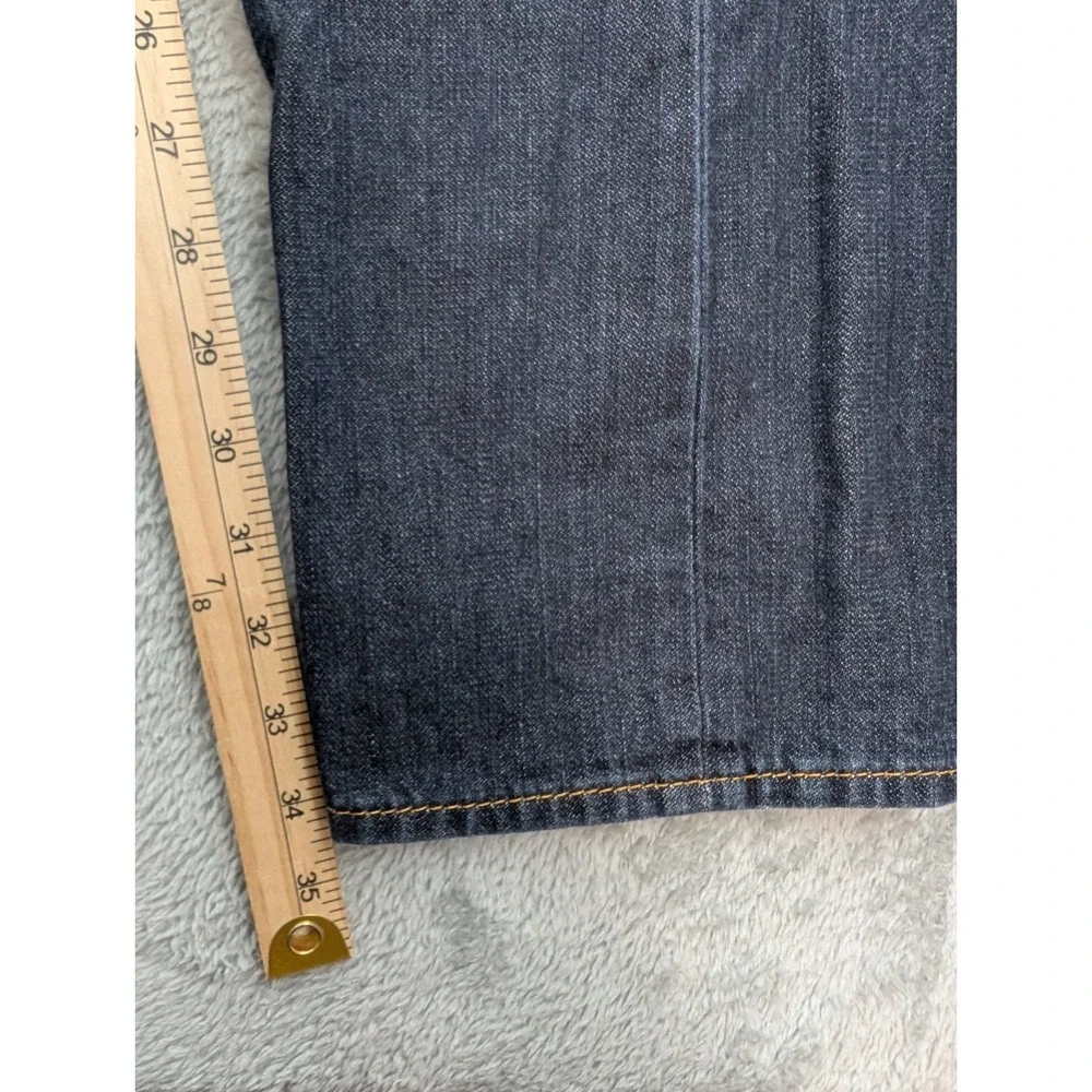 True Religion World Tour Dark Wash Blue Denim Straight Fit Low Rise Jeans